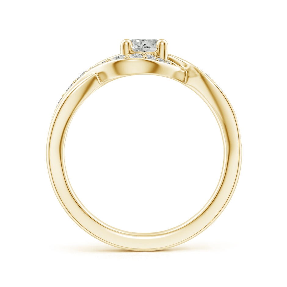 5.1mm KI3 Solitaire Round Diamond Infinity Promise Ring in 18K Yellow Gold side 199