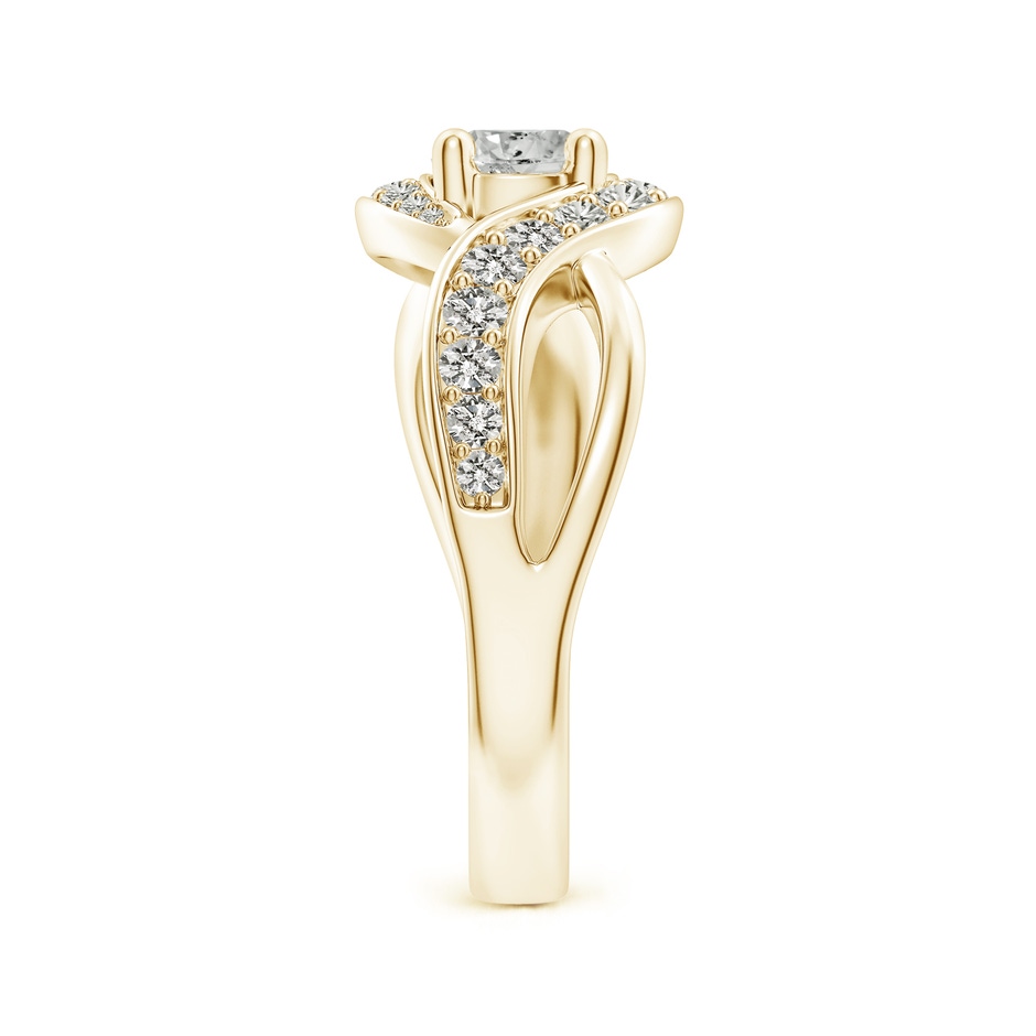 5.1mm KI3 Solitaire Round Diamond Infinity Promise Ring in 18K Yellow Gold side 299
