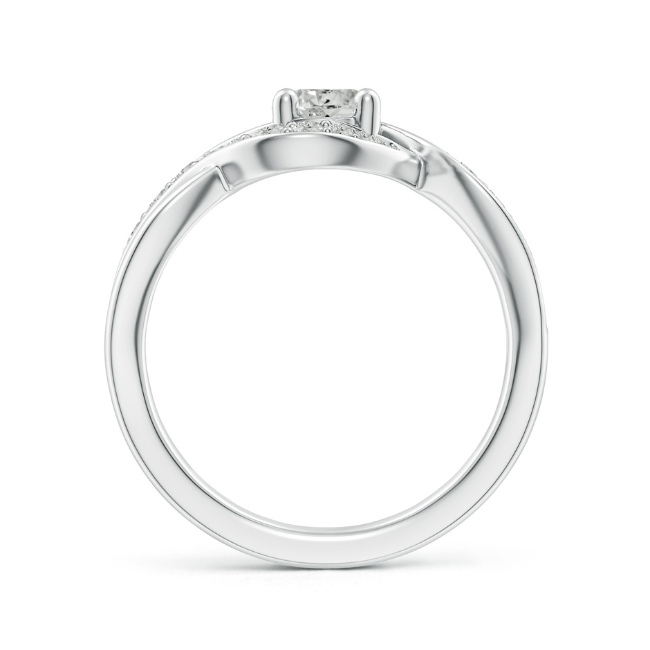 5.1mm KI3 Solitaire Round Diamond Infinity Promise Ring in P950 Platinum side 199