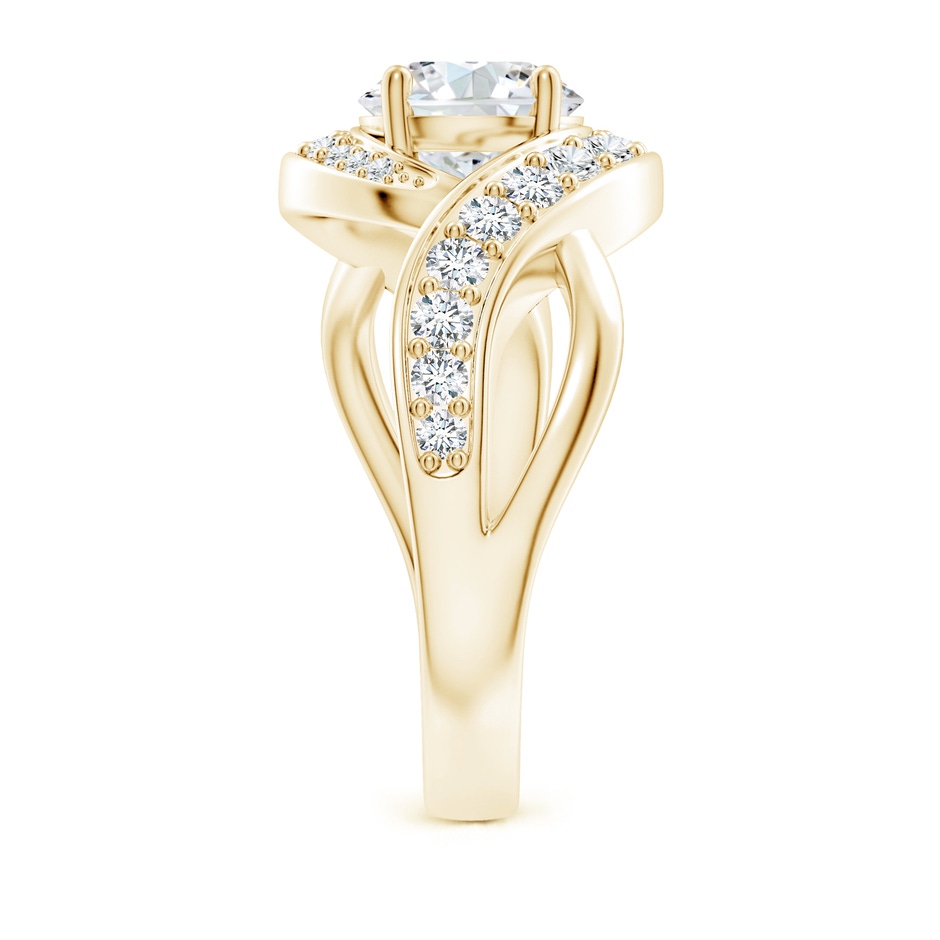 7mm GVS2 Solitaire Round Diamond Infinity Promise Ring in 18K Yellow Gold side 299