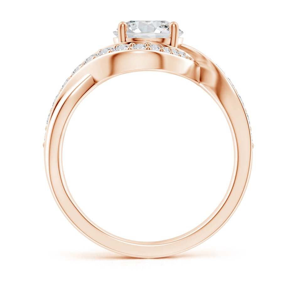 7mm HSI2 Solitaire Round Diamond Infinity Promise Ring in Rose Gold side 199
