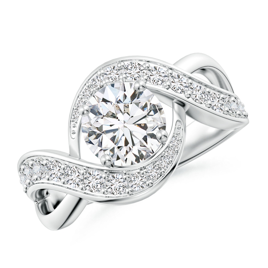 7mm HSI2 Solitaire Round Diamond Infinity Promise Ring in White Gold 