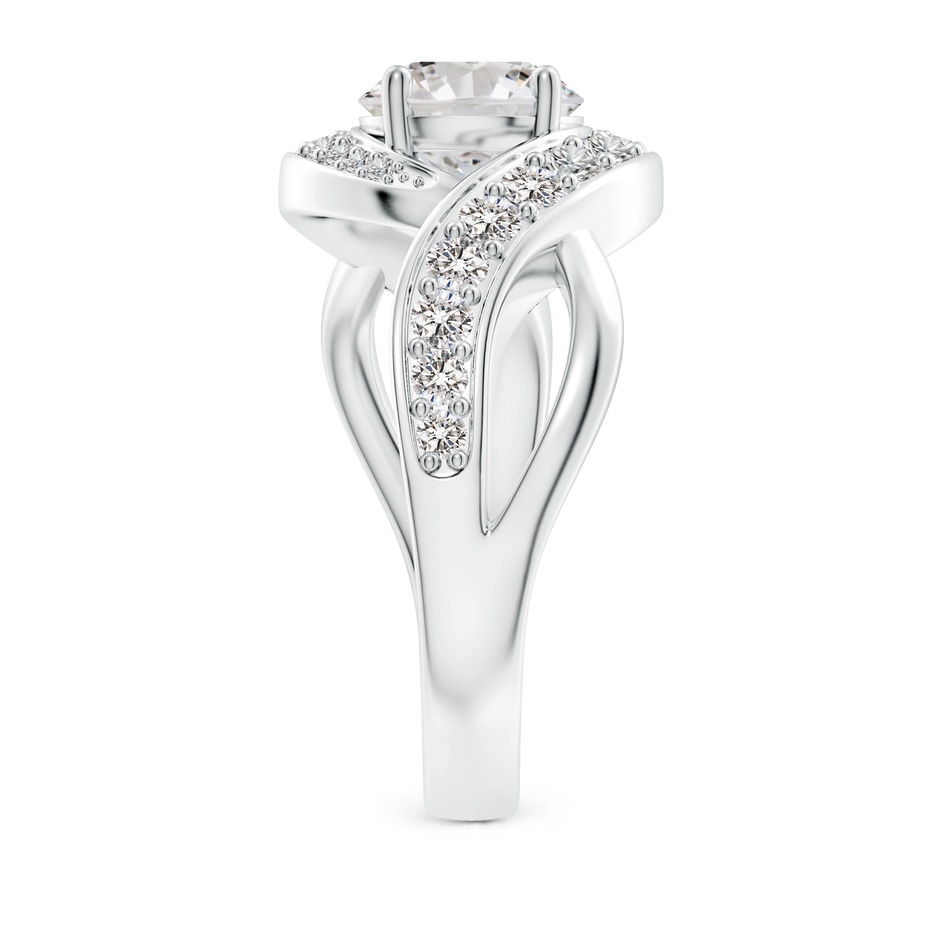 7mm IJI1I2 Solitaire Round Diamond Infinity Promise Ring in 18K White Gold side 299
