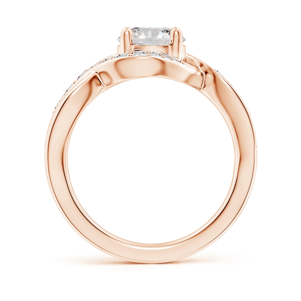 7mm IJI1I2 Solitaire Round Diamond Infinity Promise Ring in Rose Gold Side 199