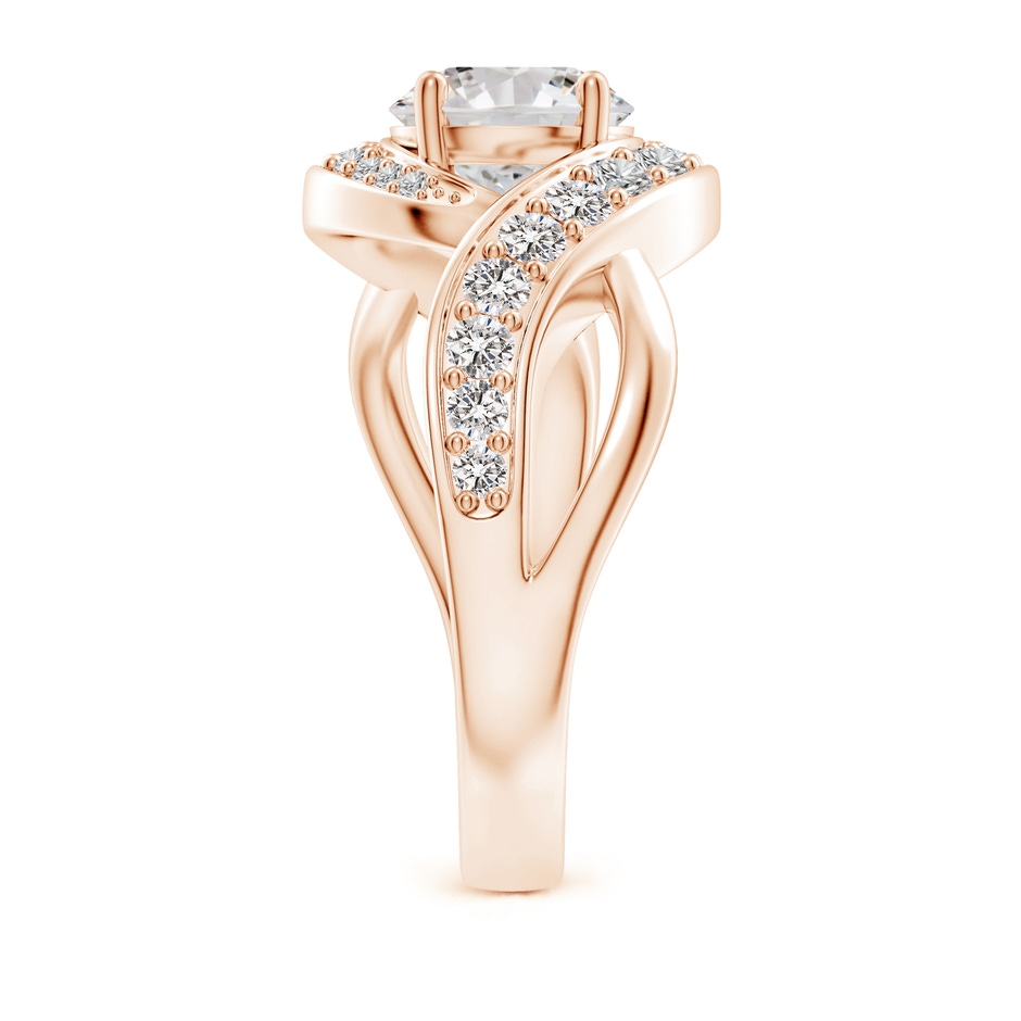 7mm IJI1I2 Solitaire Round Diamond Infinity Promise Ring in Rose Gold side 299