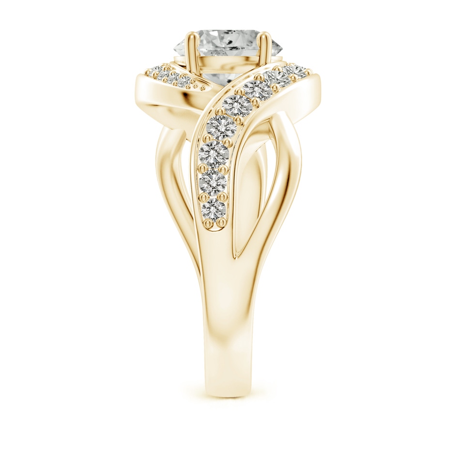 7mm KI3 Solitaire Round Diamond Infinity Promise Ring in Yellow Gold side 299