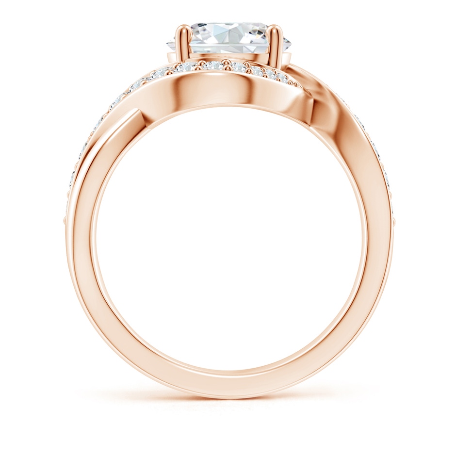 8.1mm GVS2 Solitaire Round Diamond Infinity Promise Ring in 18K Rose Gold side 199