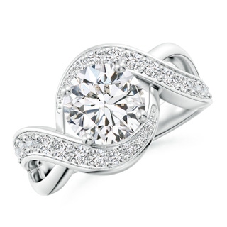8.1mm HSI2 Solitaire Round Diamond Infinity Promise Ring in 9K White Gold