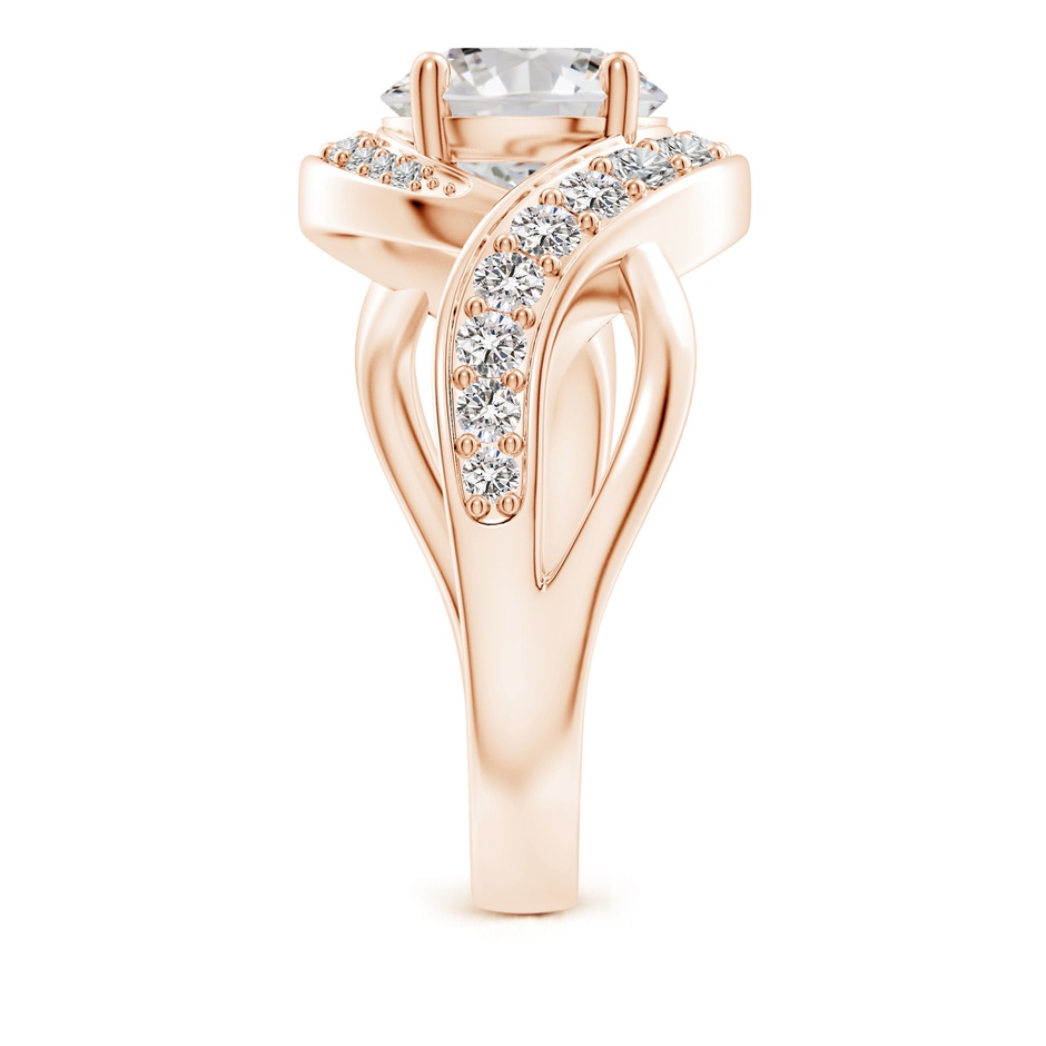 8.1mm IJI1I2 Solitaire Round Diamond Infinity Promise Ring in 18K Rose Gold side 299