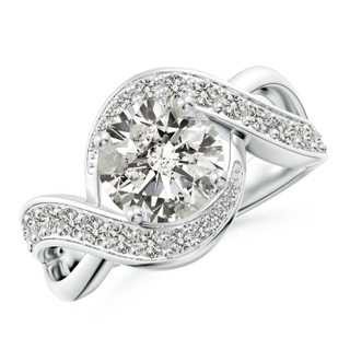 8.1mm KI3 Solitaire Round Diamond Infinity Promise Ring in 9K White Gold