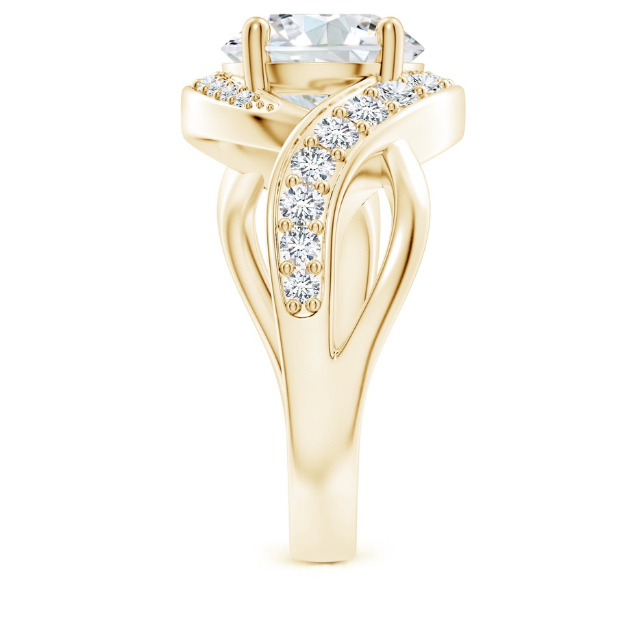 9.2mm GVS2 Solitaire Round Diamond Infinity Promise Ring in 18K Yellow Gold side 299
