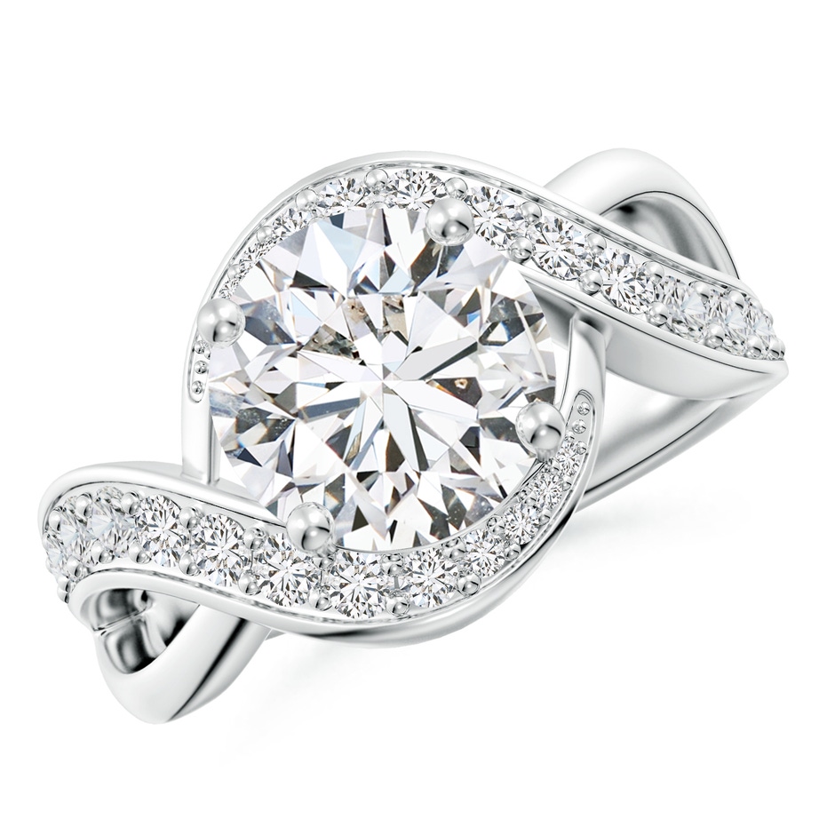 9.2mm HSI2 Solitaire Round Diamond Infinity Promise Ring in 9K White Gold 