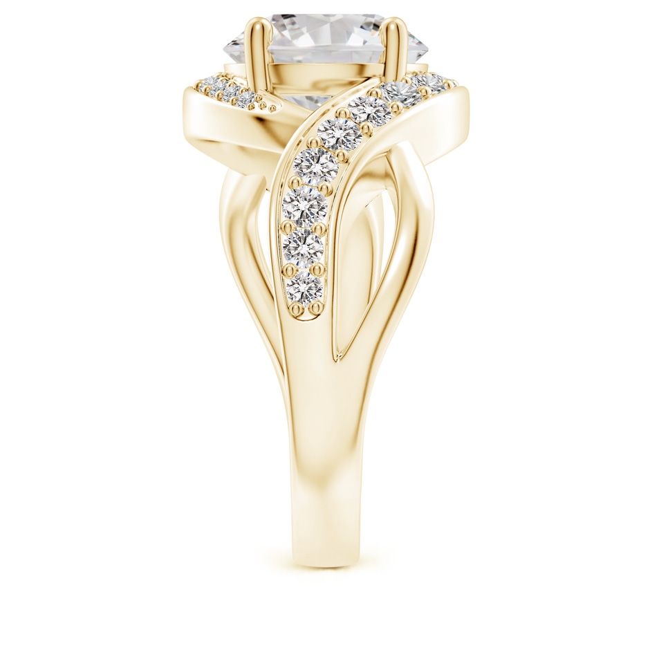 9.2mm IJI1I2 Solitaire Round Diamond Infinity Promise Ring in Yellow Gold side 299