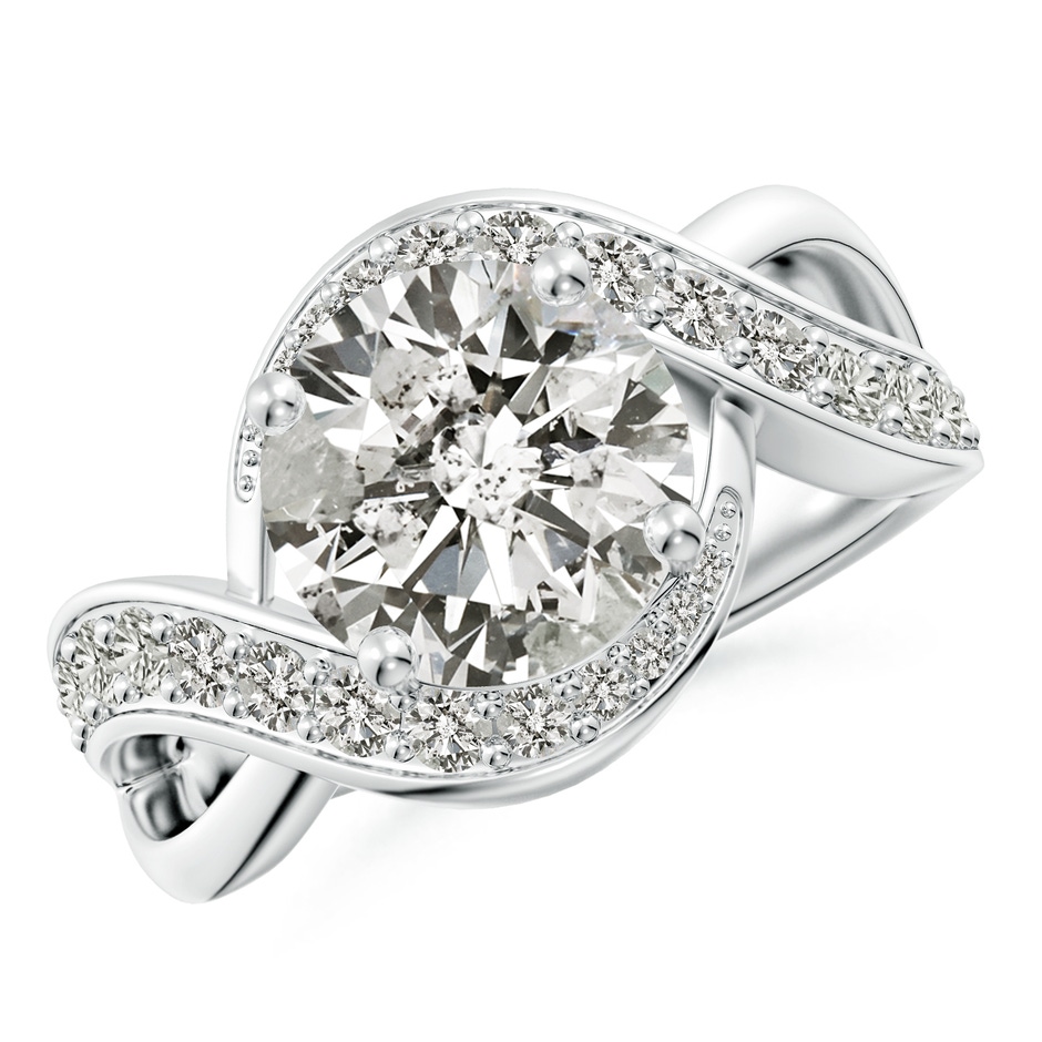 9.2mm KI3 Solitaire Round Diamond Infinity Promise Ring in White Gold 