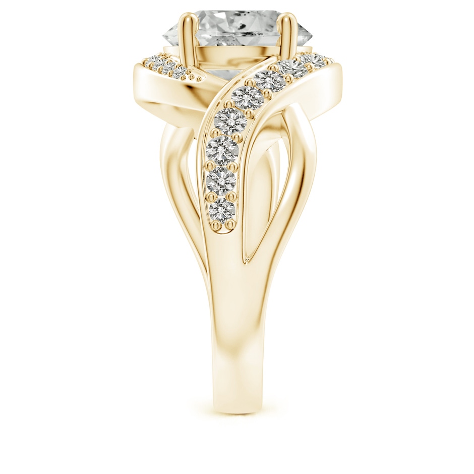9.2mm KI3 Solitaire Round Diamond Infinity Promise Ring in Yellow Gold side 299