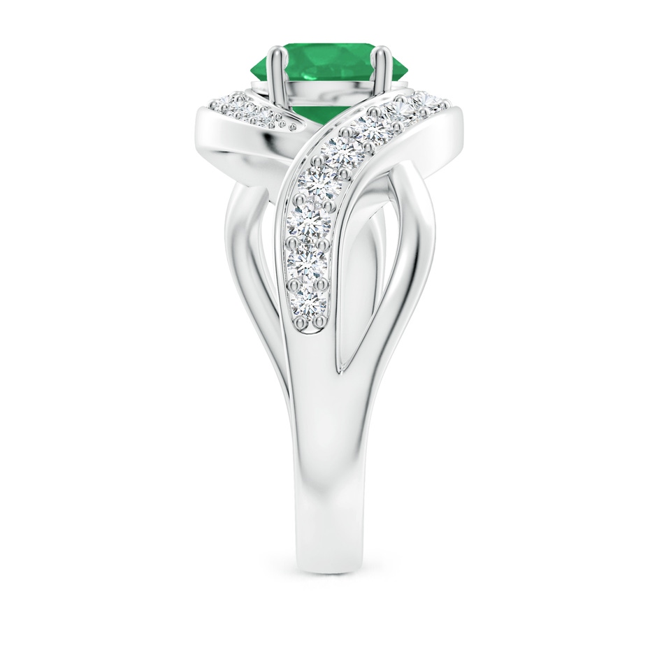 7mm A Solitaire Round Emerald Infinity Promise Ring in P950 Platinum side 299