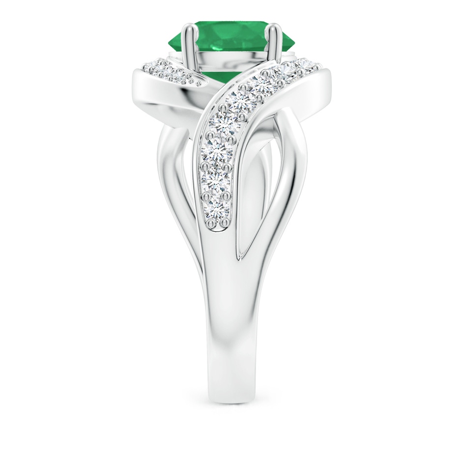 8mm A Solitaire Round Emerald Infinity Promise Ring in P950 Platinum side 299