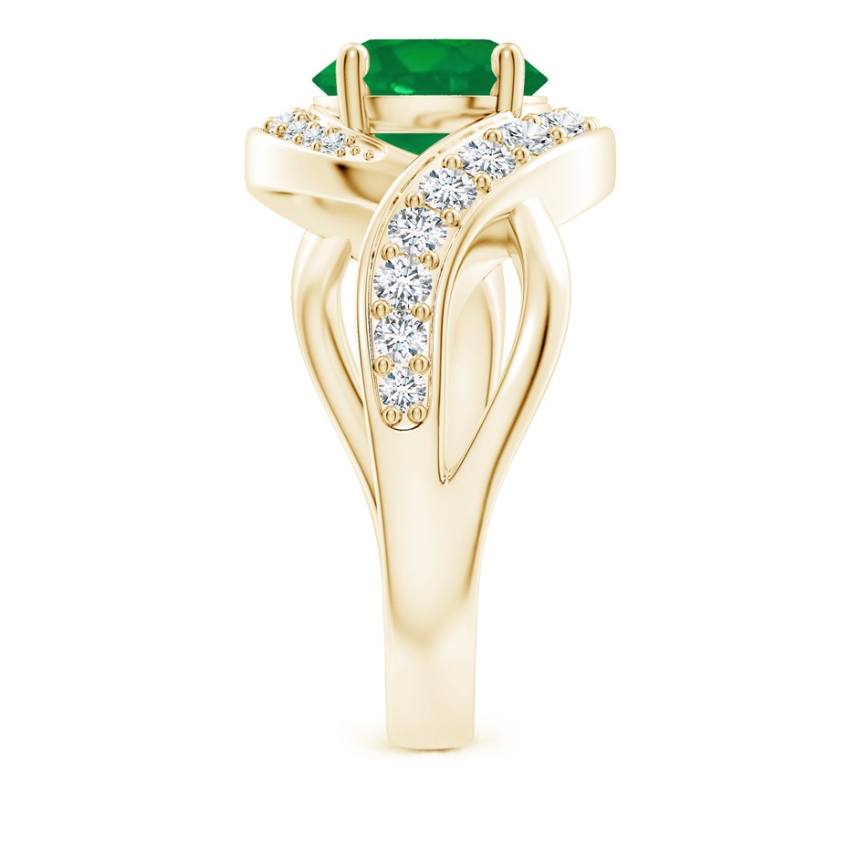 8mm AA Solitaire Round Emerald Infinity Promise Ring in 18K Yellow Gold side 299