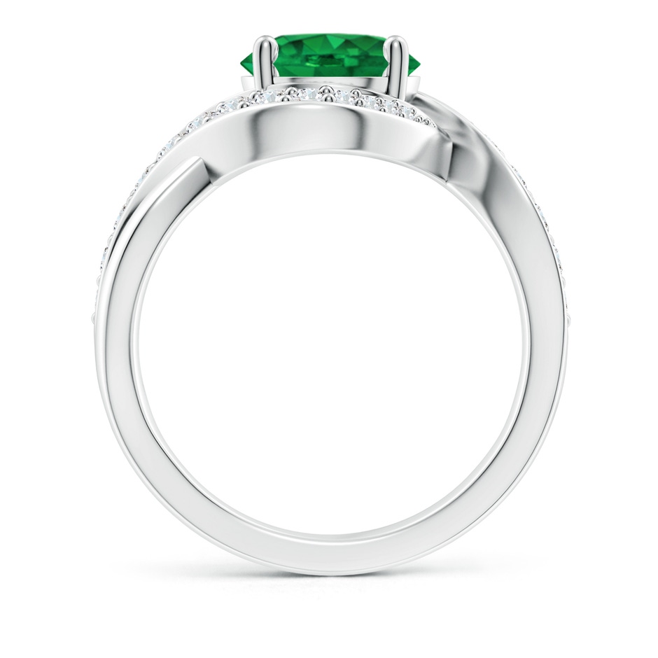 8mm AAA Solitaire Round Emerald Infinity Promise Ring in White Gold side 199