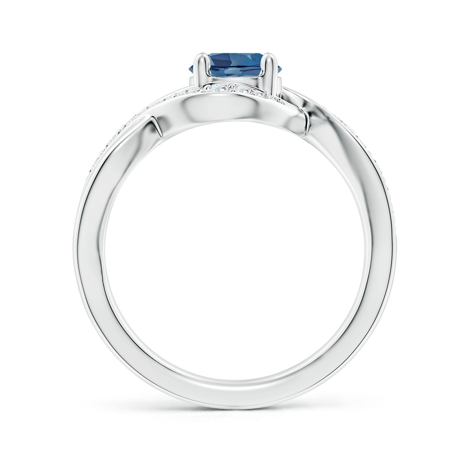 6mm A Solitaire Round London Blue Topaz Infinity Promise Ring in White Gold side 199