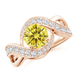Round Fancy Intense, VS2 Yellow Diamond