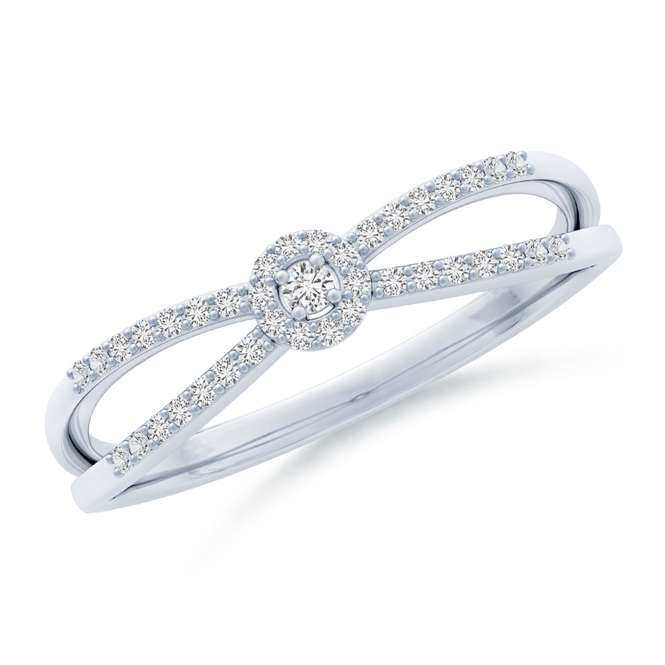 1.6mm HSI2 Round Diamond Cluster Split Shank Promise Ring in P950 Platinum side-1