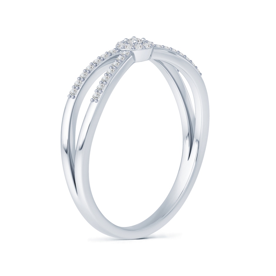 1.6mm HSI2 Round Diamond Cluster Split Shank Promise Ring in P950 Platinum side-2