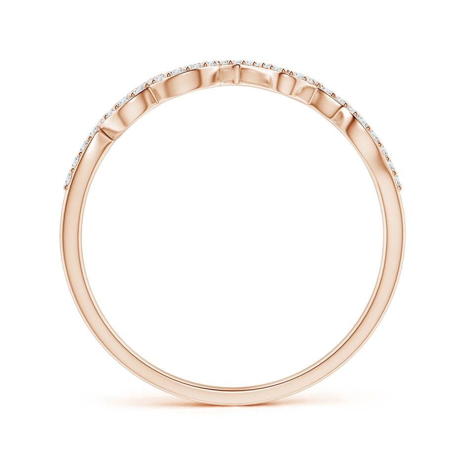 0.9mm GVS2 Prong Set Round Diamond Cursive "LOVE" Ring in Rose Gold side 199