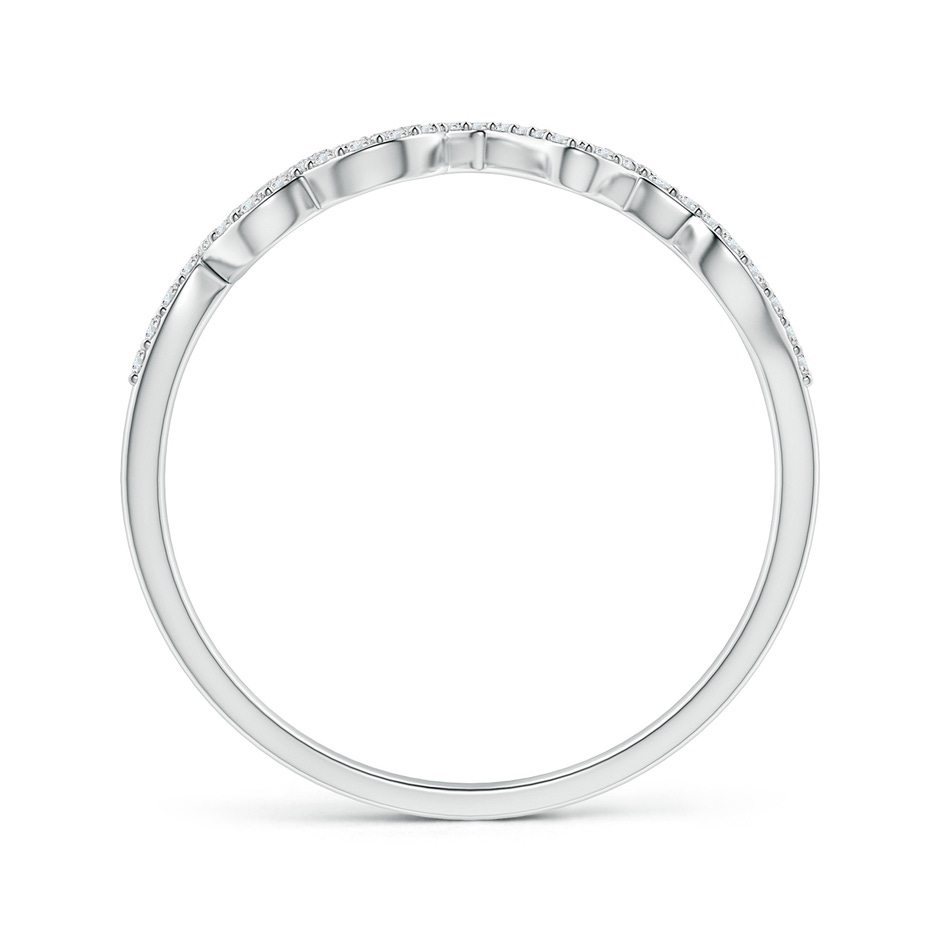 0.9mm GVS2 Prong Set Round Diamond Cursive "LOVE" Ring in White Gold side 199