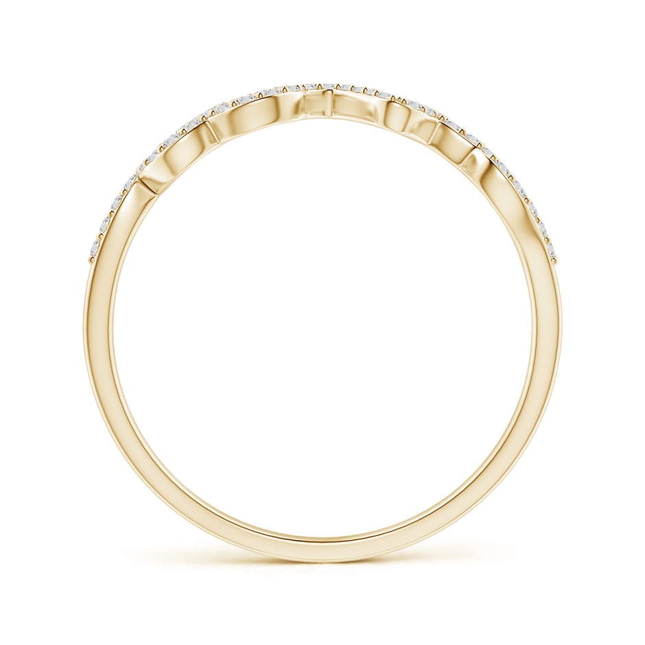 0.9mm HSI2 Prong Set Round Diamond Cursive "LOVE" Ring in 9K Yellow Gold side 199