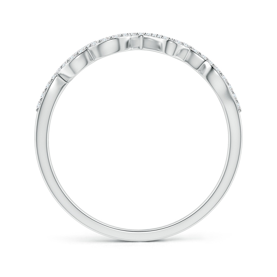 1mm GVS2 Prong Set Round Diamond Cursive "LOVE" Ring in White Gold side-1