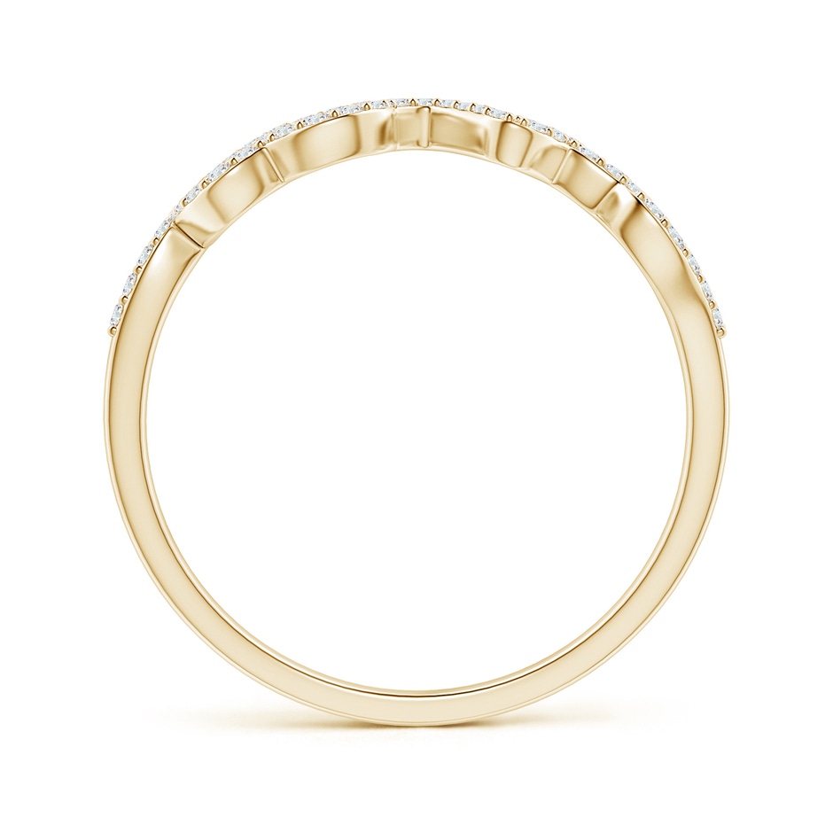1mm GVS2 Prong Set Round Diamond Cursive "LOVE" Ring in Yellow Gold side 199