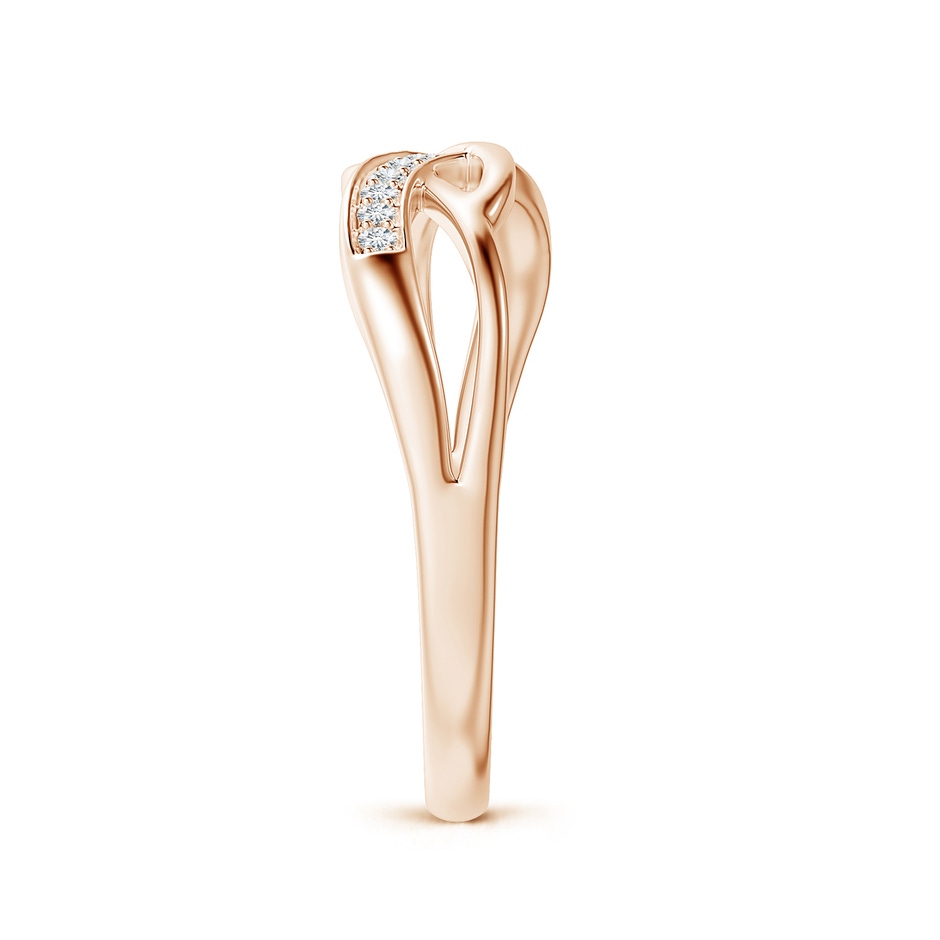 1.1mm GVS2 Pave Set Round Diamond Multi-Row Crossover Band in Rose Gold side-2