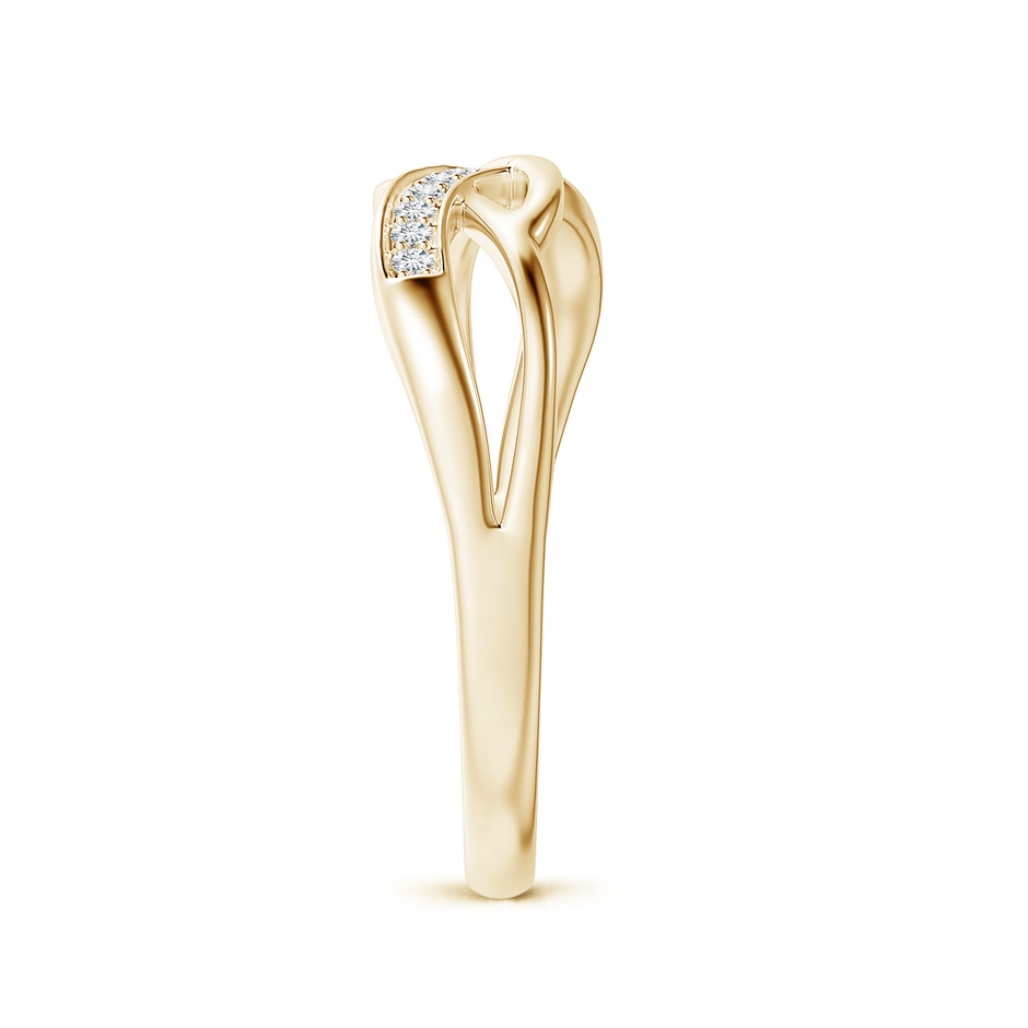 1.1mm GVS2 Pave Set Round Diamond Multi-Row Crossover Band in Yellow Gold side-2