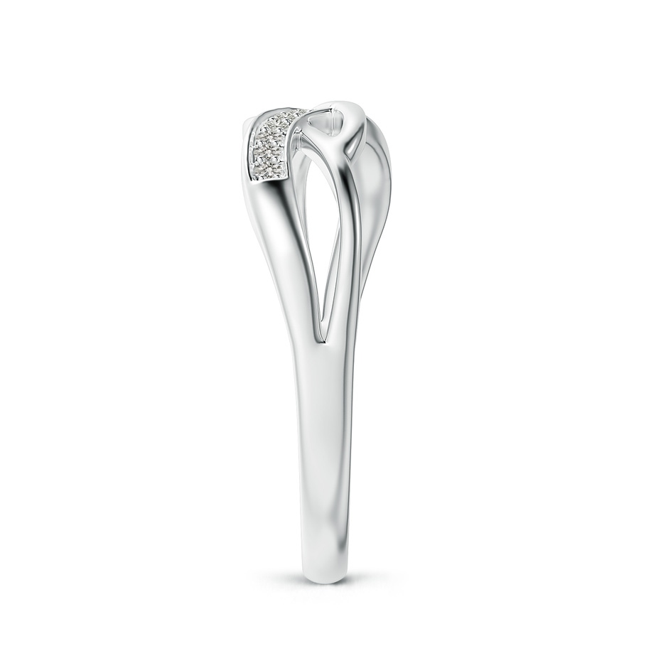 1.1mm KI3 Pave Set Round Diamond Multi-Row Crossover Band in S999 Silver side-2
