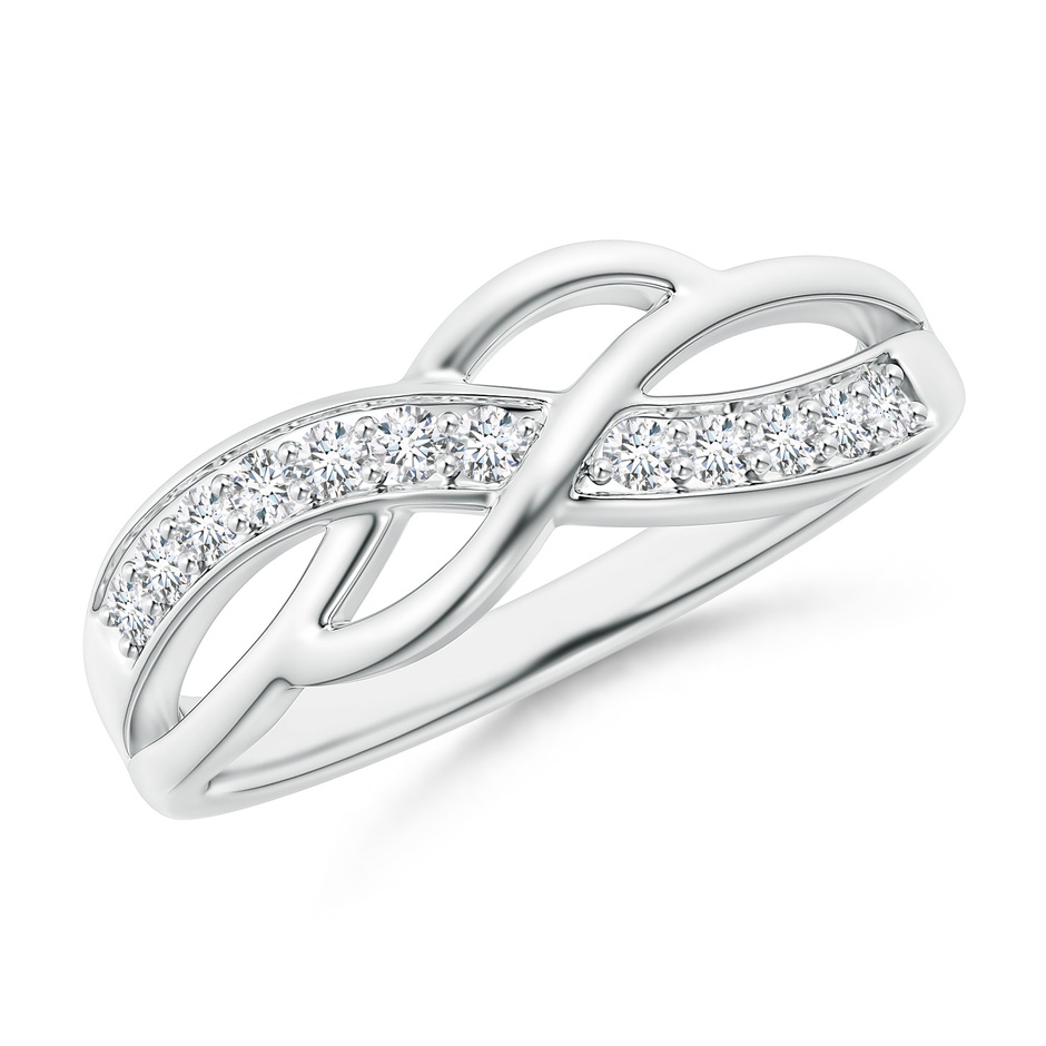 1.55mm GVS2 Pave Set Round Diamond Multi-Row Crossover Band in White Gold 