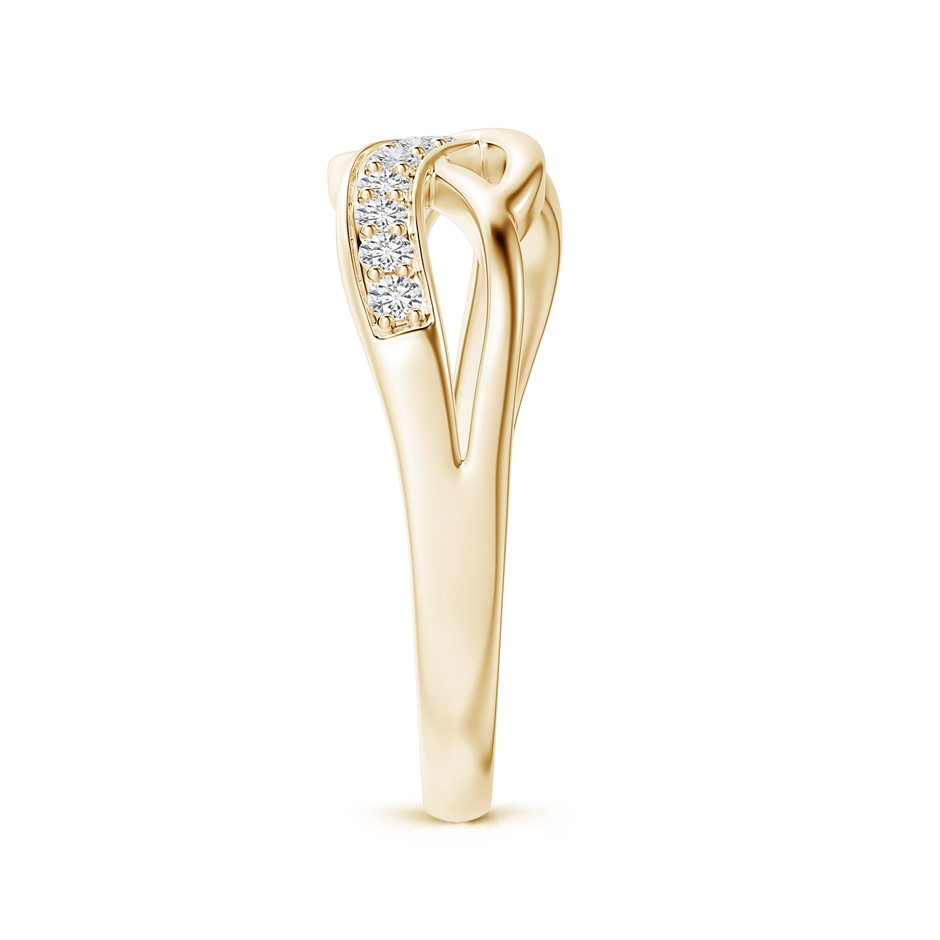 1.55mm HSI2 Pave Set Round Diamond Multi-Row Crossover Band in Yellow Gold side-2