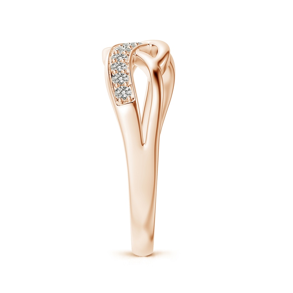 1.55mm KI3 Pave Set Round Diamond Multi-Row Crossover Band in Rose Gold side-2