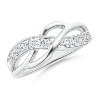 1.85mm GVS2 Pave Set Round Diamond Multi-Row Crossover Band in White Gold