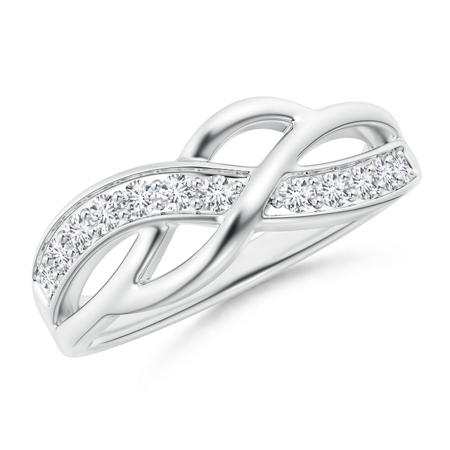 Round Diamond Criss Cross Heart Promise Ring | Angara