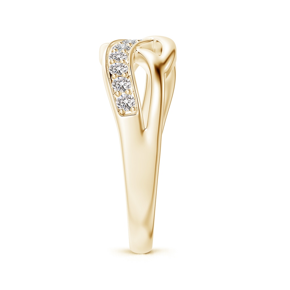 1.85mm IJI1I2 Pave Set Round Diamond Multi-Row Crossover Band in Yellow Gold side-2