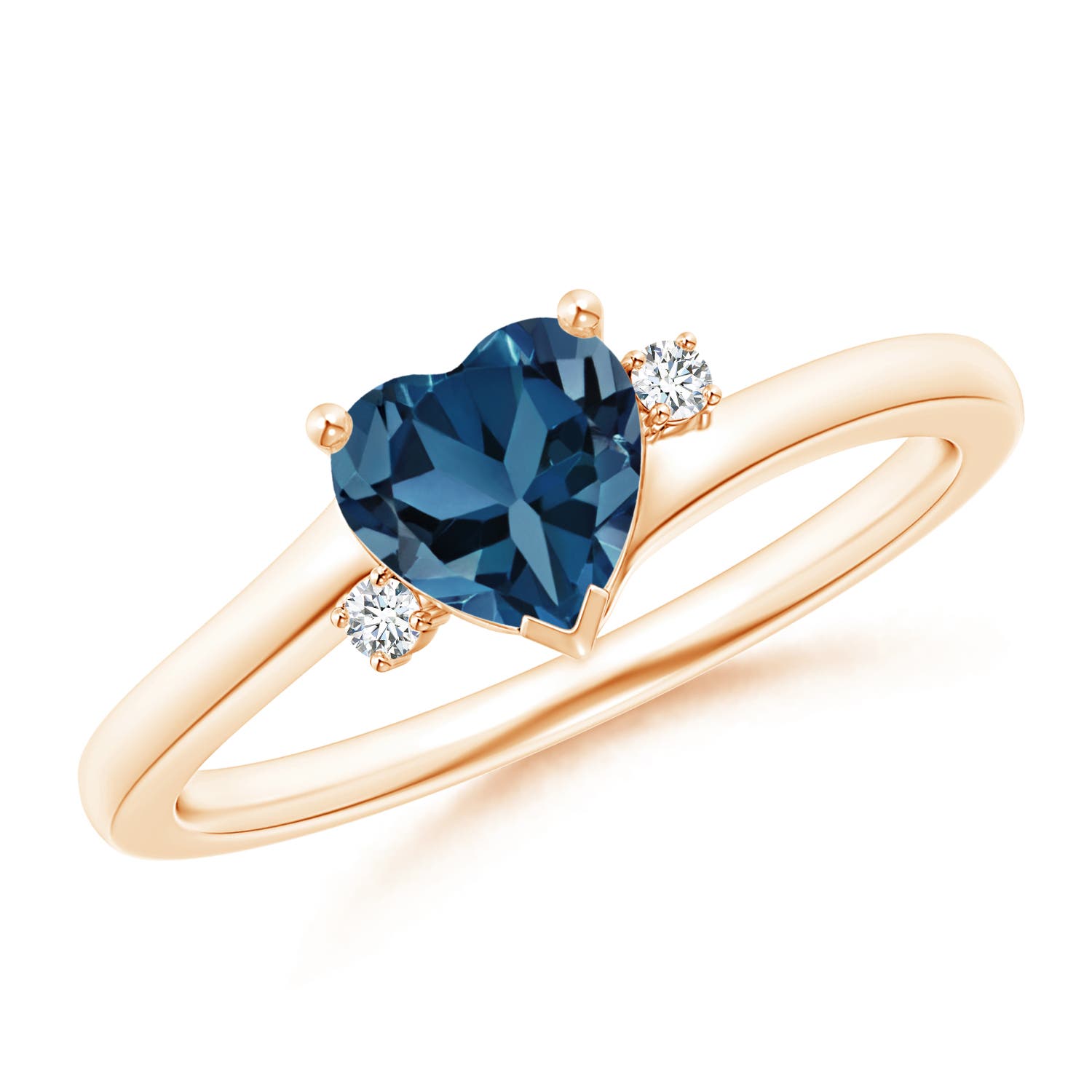 AA - London Blue Topaz / 0.96 CT / 14 KT Rose Gold