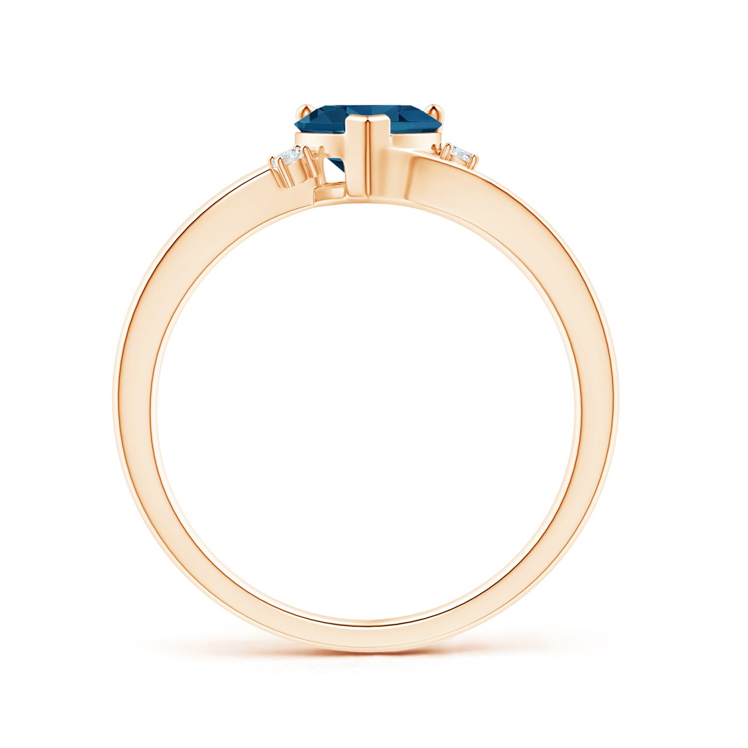 AAA - London Blue Topaz / 0.96 CT / 14 KT Rose Gold