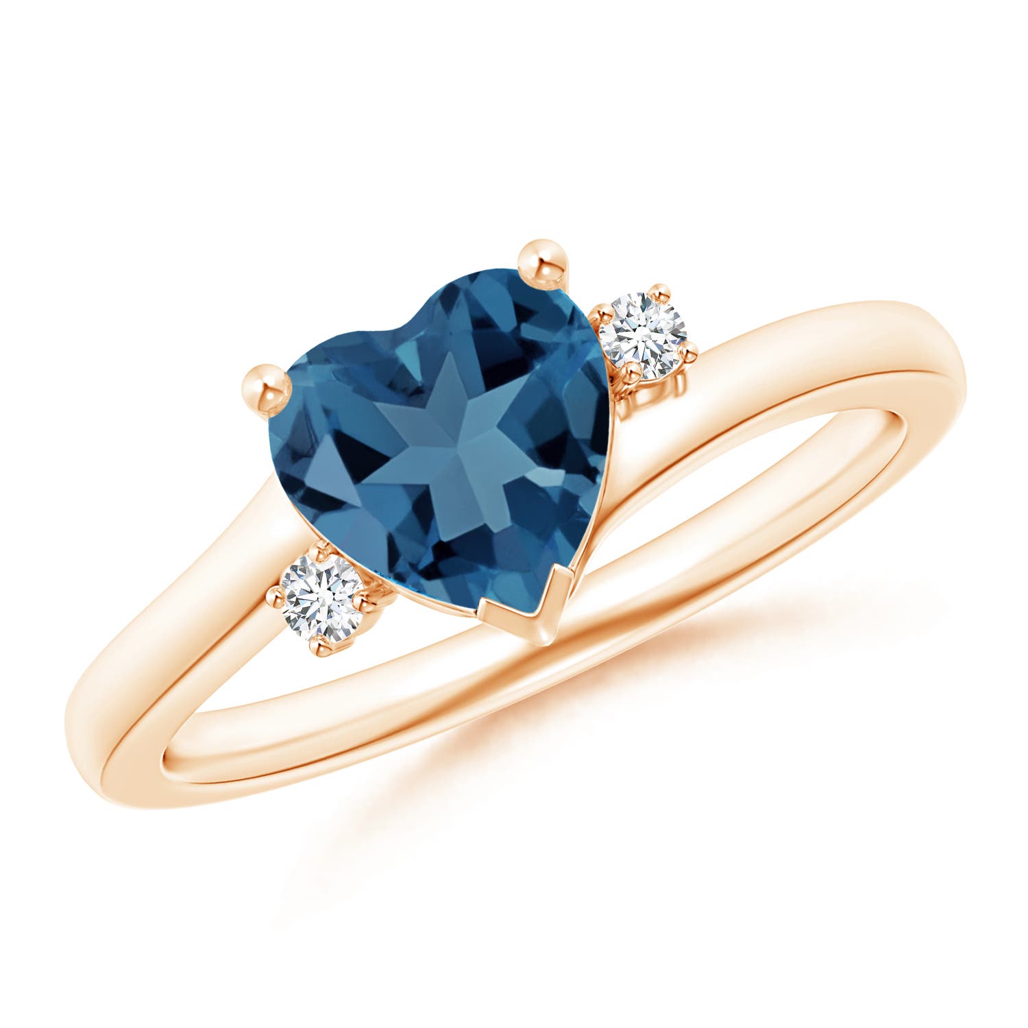 A - London Blue Topaz / 1.54 CT / 14 KT Rose Gold