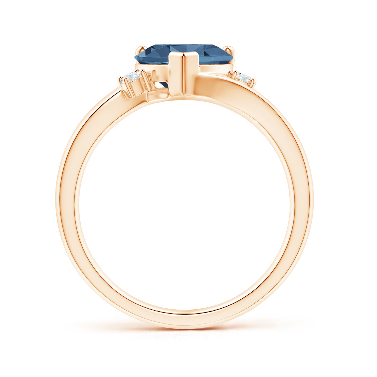 A - London Blue Topaz / 2.18 CT / 14 KT Rose Gold