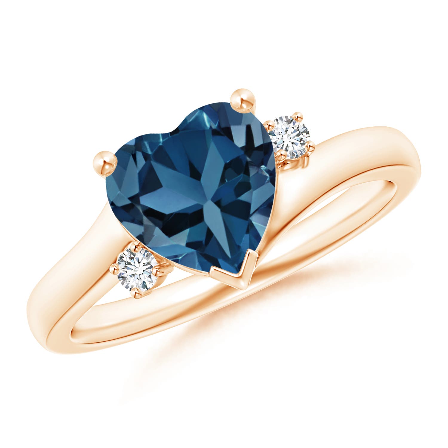 AA - London Blue Topaz / 2.18 CT / 14 KT Rose Gold