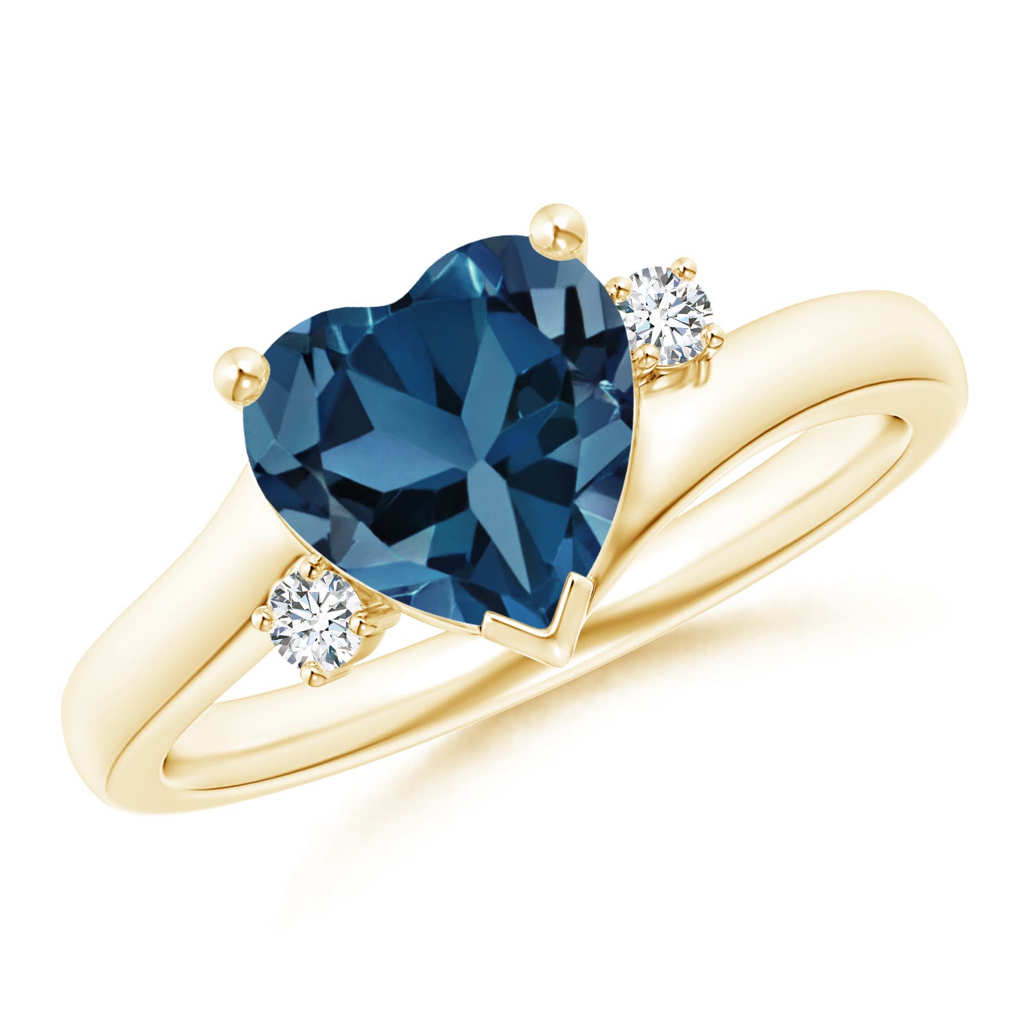 AA - London Blue Topaz / 2.18 CT / 14 KT Yellow Gold