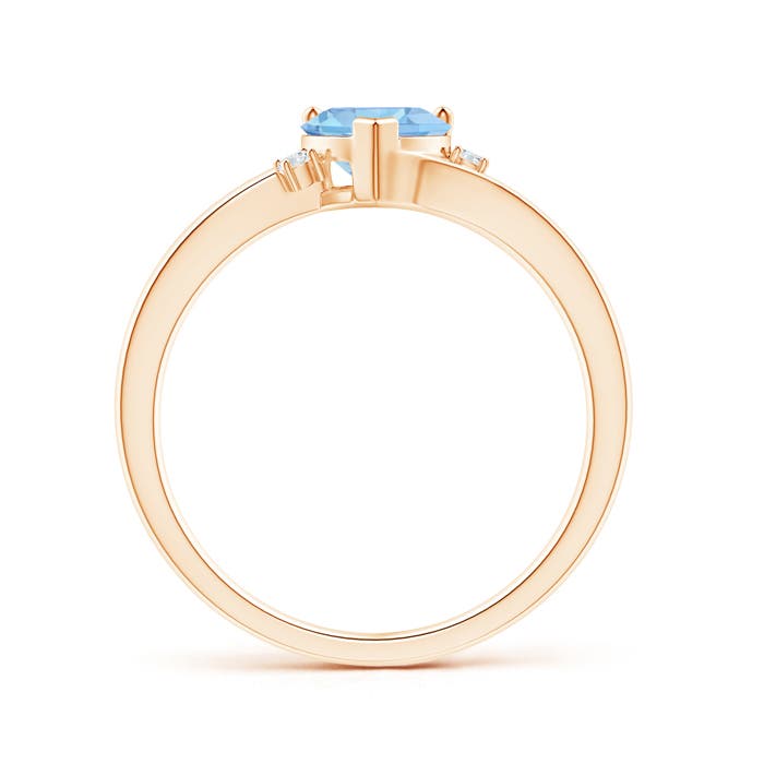 A - Swiss Blue Topaz / 0.96 CT / 14 KT Rose Gold