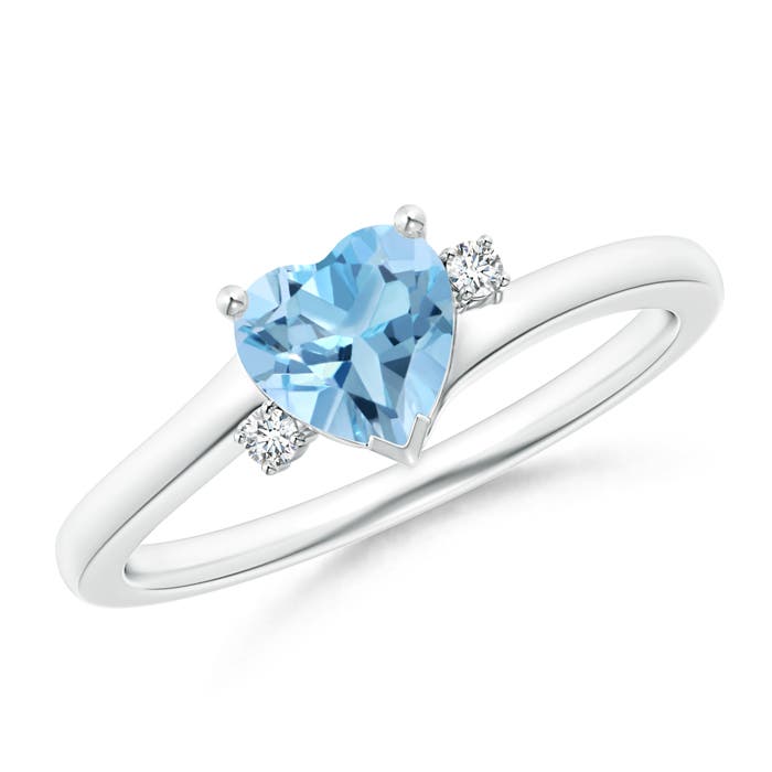 A - Swiss Blue Topaz / 0.96 CT / 14 KT White Gold