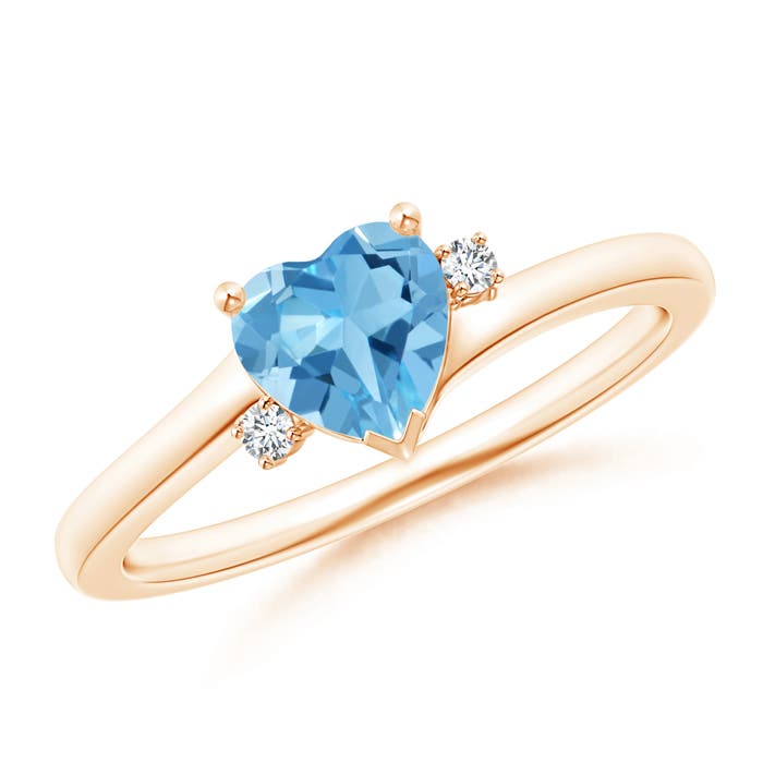 AA - Swiss Blue Topaz / 0.96 CT / 14 KT Rose Gold